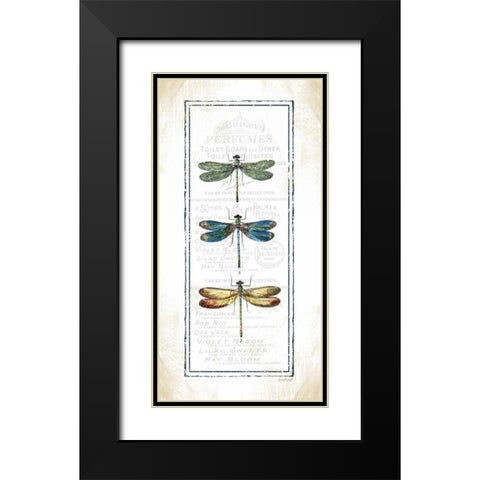 Dragonfly Black Modern Wood Framed Art Print with Double Matting by Pugh, Jennifer