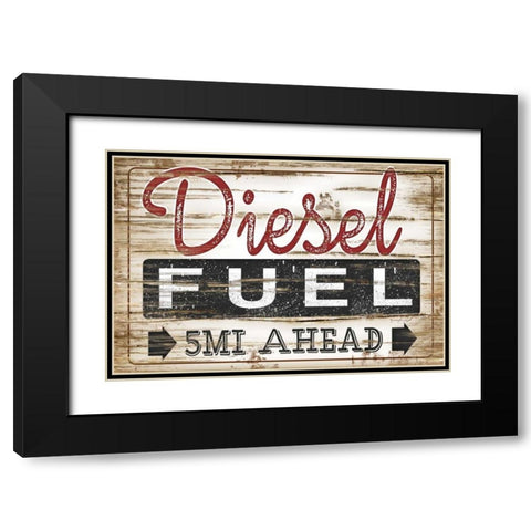 Diesel Fuel Black Modern Wood Framed Art Print with Double Matting by Pugh, Jennifer