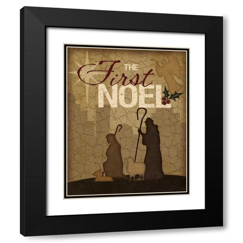 Noel Shepherds Black Modern Wood Framed Art Print with Double Matting by Pugh, Jennifer