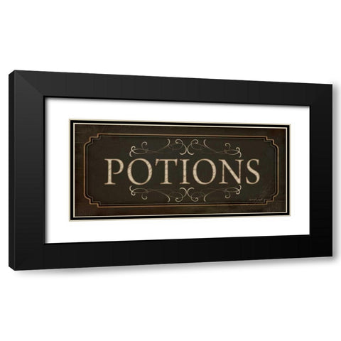 Potions Black Modern Wood Framed Art Print with Double Matting by Pugh, Jennifer