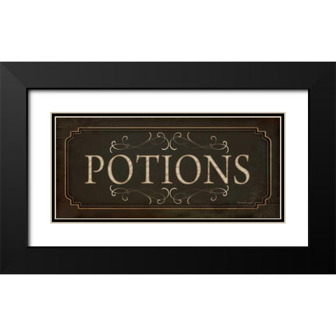 Potions Black Modern Wood Framed Art Print with Double Matting by Pugh, Jennifer