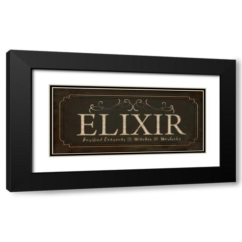 Elixir Black Modern Wood Framed Art Print with Double Matting by Pugh, Jennifer