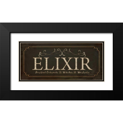 Elixir Black Modern Wood Framed Art Print with Double Matting by Pugh, Jennifer