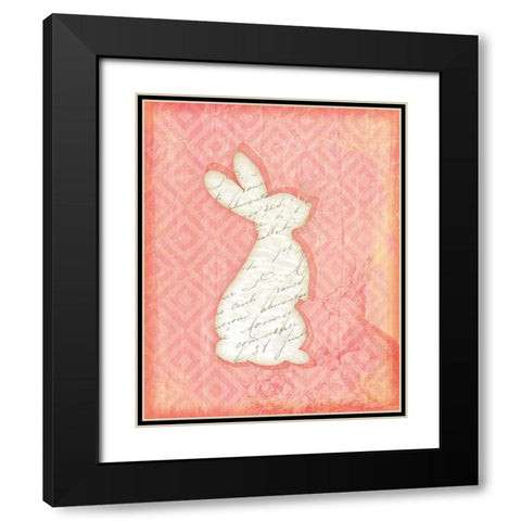 Bunny Black Modern Wood Framed Art Print with Double Matting by Pugh, Jennifer