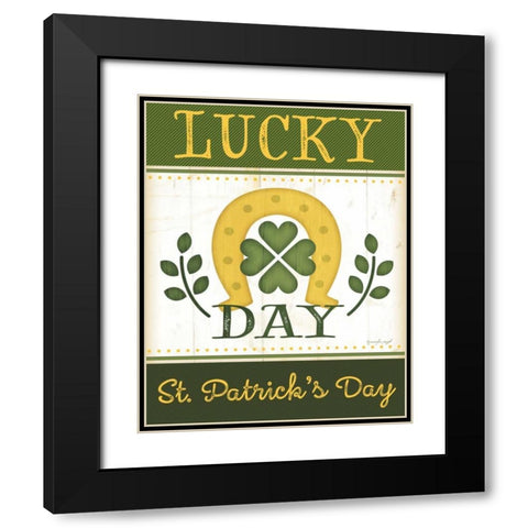 Lucky Day Black Modern Wood Framed Art Print with Double Matting by Pugh, Jennifer