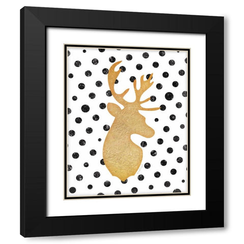 Deer I Black Modern Wood Framed Art Print with Double Matting by Pugh, Jennifer