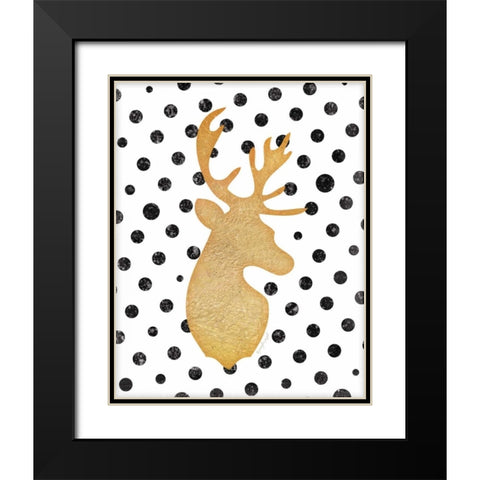 Deer I Black Modern Wood Framed Art Print with Double Matting by Pugh, Jennifer