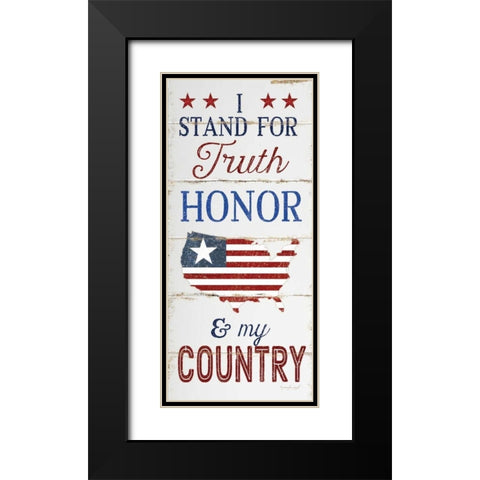 I Stand For Black Modern Wood Framed Art Print with Double Matting by Pugh, Jennifer