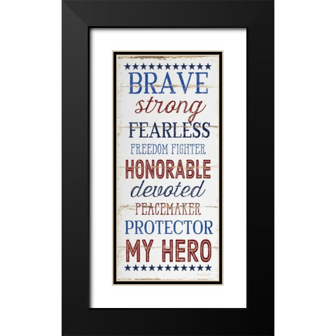 My Hero Black Modern Wood Framed Art Print with Double Matting by Pugh, Jennifer