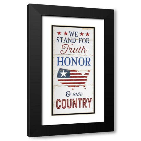 We Stand For Black Modern Wood Framed Art Print with Double Matting by Pugh, Jennifer