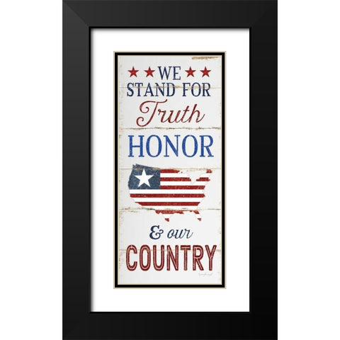 We Stand For Black Modern Wood Framed Art Print with Double Matting by Pugh, Jennifer