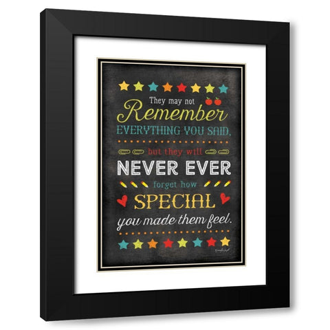 They May Not Remember Everything Black Modern Wood Framed Art Print with Double Matting by Pugh, Jennifer