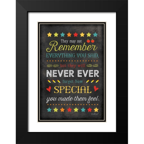 They May Not Remember Everything Black Modern Wood Framed Art Print with Double Matting by Pugh, Jennifer