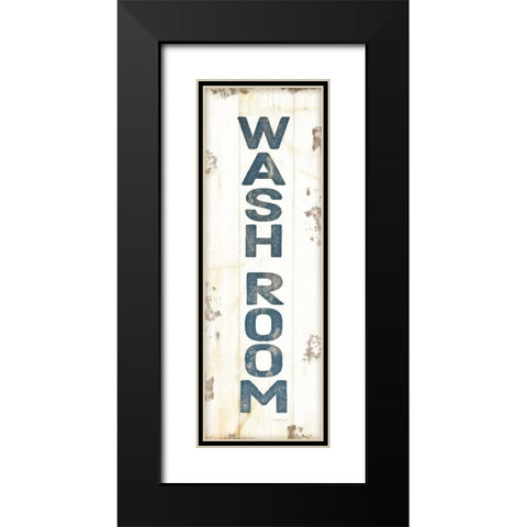 Wash Room Black Modern Wood Framed Art Print with Double Matting by Pugh, Jennifer