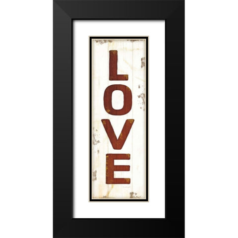 Love Black Modern Wood Framed Art Print with Double Matting by Pugh, Jennifer