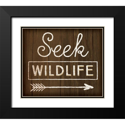 Seek Wildlife Black Modern Wood Framed Art Print with Double Matting by Pugh, Jennifer