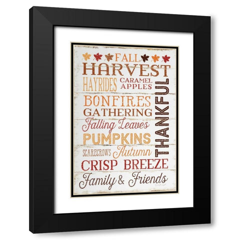 Fall Harvest Black Modern Wood Framed Art Print with Double Matting by Pugh, Jennifer