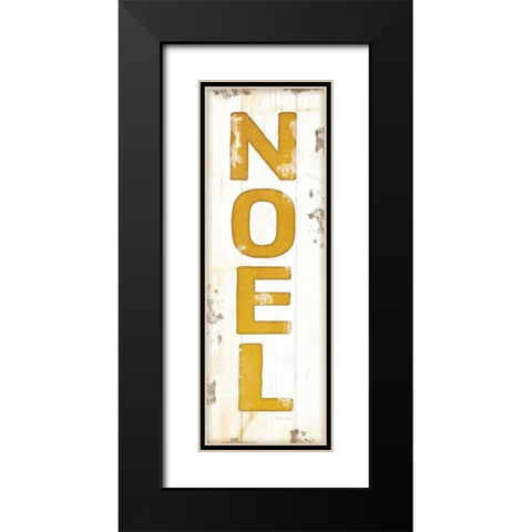Noel Christmas Black Modern Wood Framed Art Print with Double Matting by Pugh, Jennifer