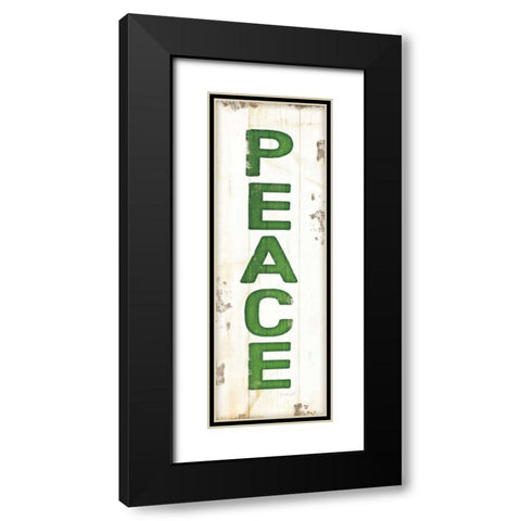 Peace Christmas Black Modern Wood Framed Art Print with Double Matting by Pugh, Jennifer