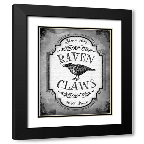 Raven Claws Black Modern Wood Framed Art Print with Double Matting by Pugh, Jennifer