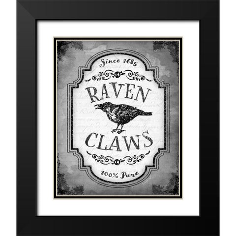 Raven Claws Black Modern Wood Framed Art Print with Double Matting by Pugh, Jennifer