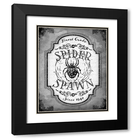 Spider Spawn Black Modern Wood Framed Art Print with Double Matting by Pugh, Jennifer