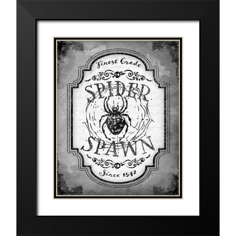 Spider Spawn Black Modern Wood Framed Art Print with Double Matting by Pugh, Jennifer