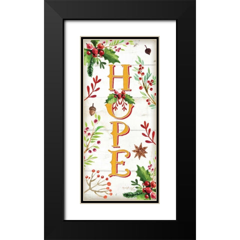 Hope Black Modern Wood Framed Art Print with Double Matting by Pugh, Jennifer