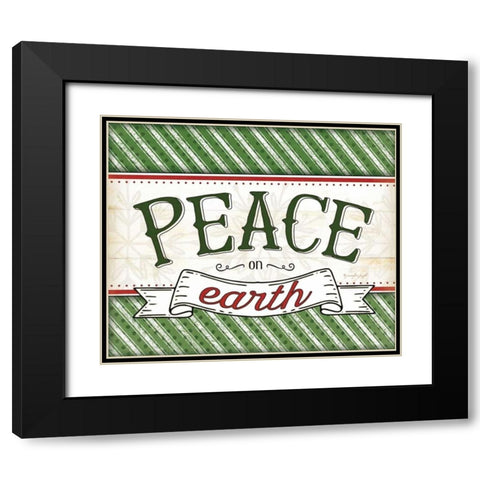 Peace on Earth Black Modern Wood Framed Art Print with Double Matting by Pugh, Jennifer