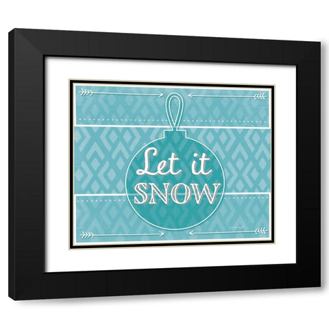 Let It Snow Black Modern Wood Framed Art Print with Double Matting by Pugh, Jennifer