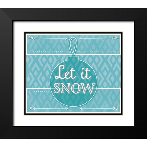 Let It Snow Black Modern Wood Framed Art Print with Double Matting by Pugh, Jennifer