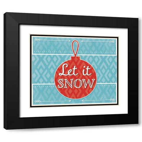 Let It Snow Black Modern Wood Framed Art Print with Double Matting by Pugh, Jennifer