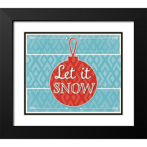 Let It Snow Black Modern Wood Framed Art Print with Double Matting by Pugh, Jennifer