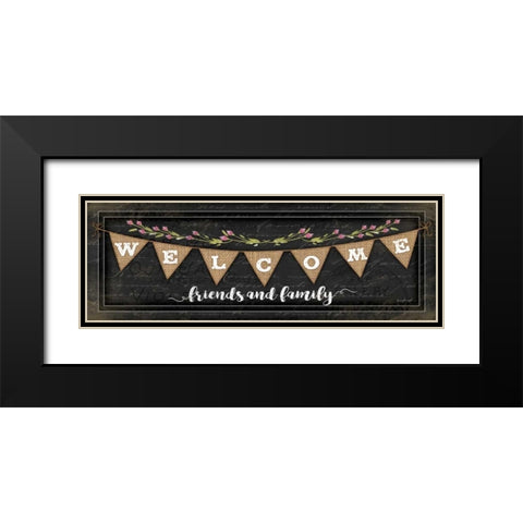 Welcome Black Modern Wood Framed Art Print with Double Matting by Pugh, Jennifer