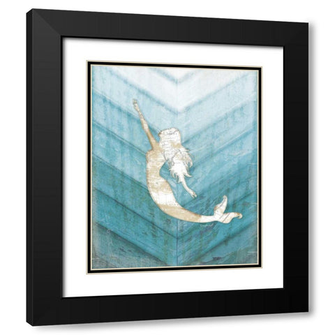 Coastal Mermaid I Black Modern Wood Framed Art Print with Double Matting by Pugh, Jennifer