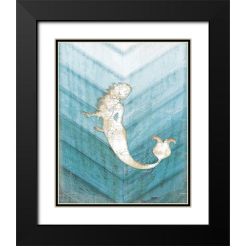 Coastal Mermaid IV Black Modern Wood Framed Art Print with Double Matting by Pugh, Jennifer