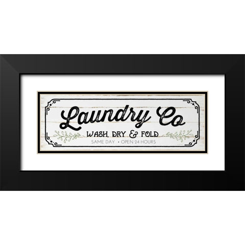 Laundry Co Black Modern Wood Framed Art Print with Double Matting by Pugh, Jennifer