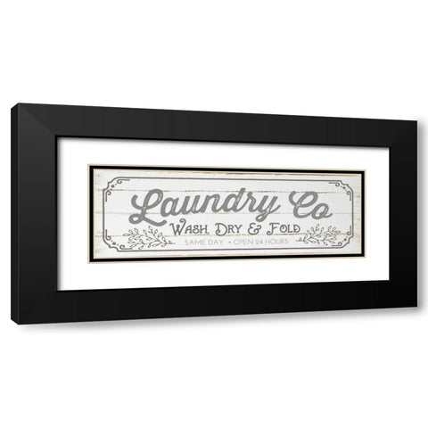 Laundry Co - Gray Black Modern Wood Framed Art Print with Double Matting by Pugh, Jennifer