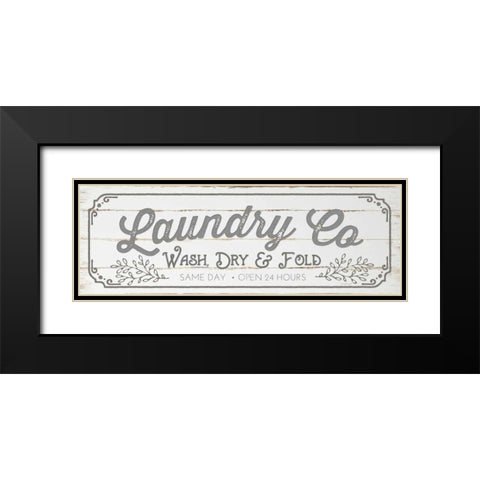 Laundry Co - Gray Black Modern Wood Framed Art Print with Double Matting by Pugh, Jennifer