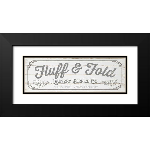 Fluff and Fold - Gray Black Modern Wood Framed Art Print with Double Matting by Pugh, Jennifer