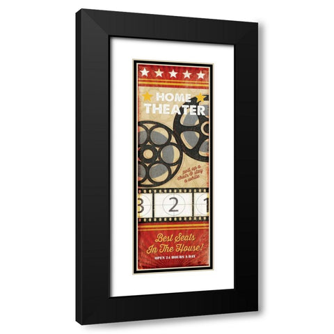 Home Theater Black Modern Wood Framed Art Print with Double Matting by Pugh, Jennifer