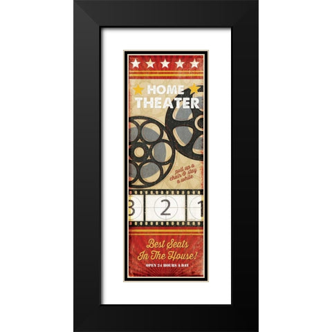 Home Theater Black Modern Wood Framed Art Print with Double Matting by Pugh, Jennifer