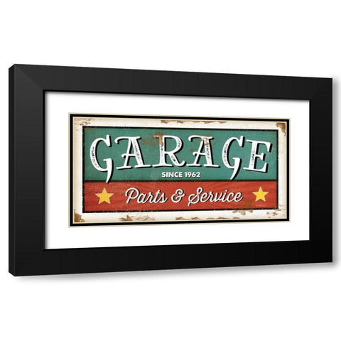 Garage Black Modern Wood Framed Art Print with Double Matting by Pugh, Jennifer