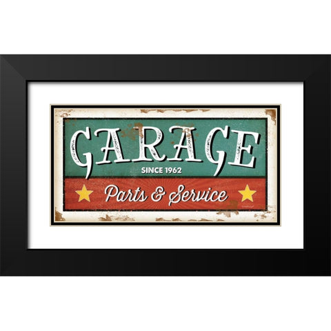 Garage Black Modern Wood Framed Art Print with Double Matting by Pugh, Jennifer