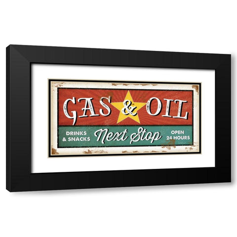 Gas and Oil Black Modern Wood Framed Art Print with Double Matting by Pugh, Jennifer