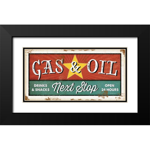 Gas and Oil Black Modern Wood Framed Art Print with Double Matting by Pugh, Jennifer