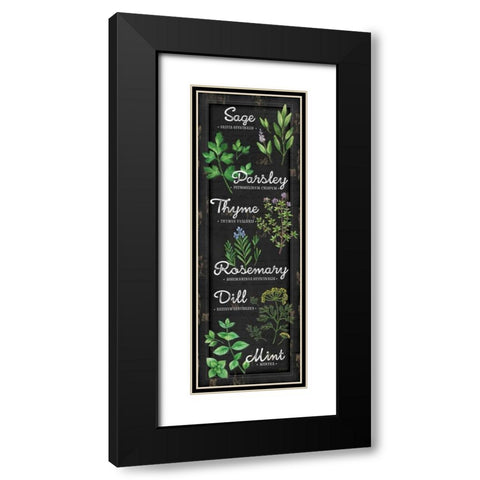 Herbs Black Modern Wood Framed Art Print with Double Matting by Pugh, Jennifer