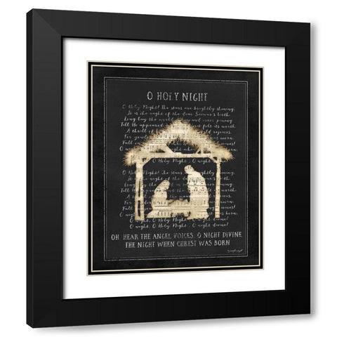 O Holy Night I Black Modern Wood Framed Art Print with Double Matting by Pugh, Jennifer