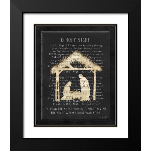 O Holy Night I Black Modern Wood Framed Art Print with Double Matting by Pugh, Jennifer