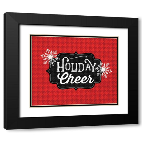 Holiday Cheer Black Modern Wood Framed Art Print with Double Matting by Pugh, Jennifer